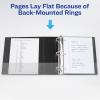 imageAvery Heavy Duty View 3 Ring Binder 05quot One Touch Slant Ring Holds 85quot x 11quot Paper 4 White Binders 797092 pack