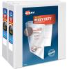 imageAvery Heavy Duty View 3 Ring Binder 05quot One Touch Slant Ring Holds 85quot x 11quot Paper 4 White Binders 797092 pack
