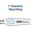 imageAvery Heavy Duty View 3 Ring Binder 05quot One Touch Slant Ring Holds 85quot x 11quot Paper 4 White Binders 797094 pack