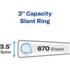 imageAvery Heavy Duty View 3 Ring Binder 05quot One Touch Slant Ring Holds 85quot x 11quot Paper 4 White Binders 797094 pack