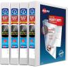 imageAvery Heavy Duty View 3 Ring Binder 05quot One Touch Slant Ring Holds 85quot x 11quot Paper 4 White Binders 797094 pack