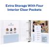 imageAvery Heavy Duty View 3 Ring Binder 05quot One Touch Slant Ring Holds 85quot x 11quot Paper 4 White Binders 797094 pack
