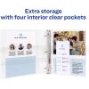 imageAvery Heavy Duty View 3 Ring Binder 05quot One Touch Slant Ring Holds 85quot x 11quot Paper 4 White Binders 797094 pack