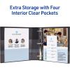 imageAvery Heavy Duty View 3 Ring Binder 05quot One Touch Slant Ring Holds 85quot x 11quot Paper 4 White Binders 797094 pack