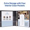 imageAvery Heavy Duty View 3 Ring Binder 05quot One Touch Slant Ring Holds 85quot x 11quot Paper 4 White Binders 797096 pack