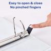 imageAvery Heavy Duty View 3 Ring Binder 3quot One Touch Slant Ring Holds 85quot x 11quot Paper 4 White Binders 79793