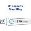 imageAvery Heavy Duty View 3 Ring Binder 3quot One Touch Slant Ring Holds 85quot x 11quot Paper 4 White Binders 79793