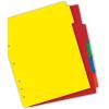 imageAvery HeavyDuty Plastic Dividers for 3 Ring Binders and 7 Ring Binders 5Tab Set Multicolor with White Labels 1 Set 23080