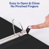 imageAvery HeavyDuty View 3 Ring Binder 2quot One Touch Slant Rings Holds 85quot x 11quot Paper 4 Black Binders 79872
