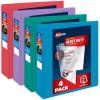 imageAvery HeavyDuty View 3 Ring Binders 15 Inch One Touch Slant Rings 375Sheet Capacity Assorted Pastel Colors 4Pack 79634  for School Office Teachers Classrooms ampamp Home OrganizationAssorted Brights