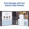 imageAvery HeavyDuty View 3 Ring Binders 15 Inch One Touch Slant Rings 375Sheet Capacity DuraHinge 21 Inch Wide Spine Customizable Clear Cover and Spine Black Binders 79097 Pack of 6