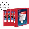 imageAvery HeavyDuty View 3 Ring Binders 3 Inch One Touch EZD Rings 670Sheet Capacity 35 Inch Wide Spine Customizable Clear Cover and Spine Green Binders 4Pack of 79109Red