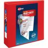 imageAvery HeavyDuty View 3 Ring Binders 3 Inch One Touch EZD Rings 670Sheet Capacity 35 Inch Wide Spine Customizable Clear Cover and Spine Green Binders 4Pack of 79109Red