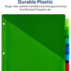 imageAvery Insertable Plastic Dividers for 3 Ring Binders 8 Tabs per Set Big Tabs Two Pockets Multicolor Binder Dividers Works with Sheet Protectors 11903Dividers