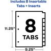 imageAvery Insertable Plastic Dividers for 3 Ring Binders 8 Tabs per Set Big Tabs Two Pockets Multicolor Binder Dividers Works with Sheet Protectors 11903Dividers