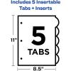 imageAvery Insertable Style Edge Plastic Dividers for 3 Ring Binders 8Tab Set Multicolor 1 Set 112015 Tabs