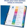 imageAvery JanDec Dividers for 3 Ring Binders 12 Tabs per Set Customizable Table of Contents Multicolor Tabs Great for Organizing Reports Projects and More 3 Sets of 44128Dividers