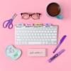 imageAvery Margin Ultra Tabs 25quot x 1quot Pastel Sparkle Shimmer Designs 16 Repositionable Page Tabs 74150Assorted Pastel