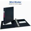 imageAvery Mini Binders 55quot x 85quot 1 Inch Round Rings Watercolor Rainbow Durable Ring Binder Label Holder 18713Black