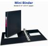 imageAvery Mini Binders 55quot x 85quot 1 Inch Round Rings Watercolor Rainbow Durable Ring Binder Label Holder 18713Black