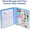imageAvery Mini Binders 55quot x 85quot 1 Inch Round Rings Watercolor Rainbow Durable Ring Binder Label Holder 18713Marble Waves