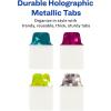 imageAvery Mini Ultra Tabs 1quot x 15quot 2Side Writable Assorted Primary Colors 80 Repositionable Tabs 74763Holographic Jewel Tone