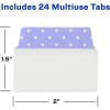 imageAvery MultiUse Ultra Tabs 2quot x 15quot Holographic Iridescent Designs 18 Repositionable Page Tabs 74145Assorted Pastel Dots