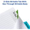 imageAvery MultiUse Ultra Tabs 2quot x 15quot Holographic Iridescent Designs 18 Repositionable Page Tabs 74145RedBlueGreen