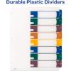 imageAvery Plastic 8 Tab Binder Dividers Customizable Table of Contents Multicolor Tabs 1 Set 11817