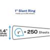 imageAvery Ultralast 3 Ring Binders 1 Inch Slant Rings Assorted 2 Black 2 Blue 1 Red 1 White 6 Binders 79728Assorted