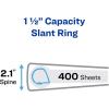 imageAvery Ultralast 3 Ring Binders 1 Inch Slant Rings Assorted 2 Black 2 Blue 1 Red 1 White 6 Binders 79728Black