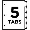 imageAvery Ultralast Big Tab Plastic Dividers 5 Tabs 1 Set Assorted Designs 24902Assorted
