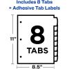 imageAvery Ultralast Big Tab Plastic Dividers 5 Tabs 1 Set Assorted Designs 24902Multicolor