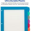 imageAvery Ultralast Big Tab Plastic Dividers 5 Tabs 1 Set Assorted Designs 24902Multicolor