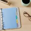 imageAvery Write ampamp Erase Durable Plastic Mini Dividers for 3 Ring Binders and 7Ring Binders 55quot x 85quot 5Tab Set Multicolor 1 Set 1618055 x 85 inches
