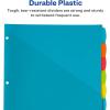 imageAvery Write ampamp Erase Pocket Plastic Dividers for 3 Ring Binders 8Tab Sets Multicolor Tabs Viewable Beyond Sheet Protectors 1 Set 16177Brights