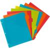 imageAvery Write ampamp Erase Pocket Plastic Dividers for 3 Ring Binders 8Tab Sets Multicolor Tabs Viewable Beyond Sheet Protectors 1 Set 16177Brights