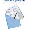 imageAvery Write ampamp Erase Pocket Plastic Dividers for 3 Ring Binders 8Tab Sets Multicolor Tabs Viewable Beyond Sheet Protectors 1 Set 16177Pastel