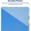 imageAvery Write ampamp Erase Pocket Plastic Dividers for 3 Ring Binders 8Tab Sets Multicolor Tabs Viewable Beyond Sheet Protectors 1 Set 16177Pastel
