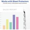 imageAvery Write ampamp Erase Pocket Plastic Dividers for 3 Ring Binders 8Tab Sets Multicolor Tabs Viewable Beyond Sheet Protectors 1 Set 16177Translucent White