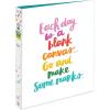 imageAvery  Amy Tangerine Designer Collection Binder 1quot Round Rings 175Sheet Capacity Blank Canvas 28323Binder