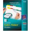 imageAvery 12 Tab Dividers for 3 Ring Binder Easy Print ampamp Apply Clear Label Strip Index Maker Customizable Multicolor Tabs 5 Sets 11405Clear