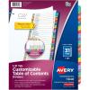 imageAvery 131 Dividers for 3 Ring Binders 31 Tabs per Set Customizable Table of Contents Multicolor Arched Tabs Great for Organizing Reports Projects and More 1184612 packs