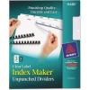 imageAvery 3Tab Unpunched Dividers for Use with Any Binding System Easy Print ampamp Apply Clear Label Strip Index Maker Customizable White Tabs 25 Sets 114425 Sets