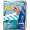 imageAvery 5 Tab Plastic Dividers for 3 Ring Binder Easy Print ampamp Apply Clear Label Strip Index Maker Customizable Multicolor Tabs 5 Sets 11452Multicolor