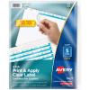 imageAvery 8 Tab Dividers for 3 Ring Binder Easy Print ampamp Apply Clear Label Strip for Copiers Index Maker Customizable White Tabs 5 Sets 114225set