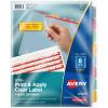 imageAvery 8 Tab Plastic Dividers for 3 Ring Binder Easy Print ampamp Apply Clear Label Strip Index Maker Customizable Frosted White Tabs 5 Sets 12450Multicolor
