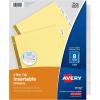 imageAvery 8Tab Binder Dividers Insertable Clear Big Tabs 1 Set 11112