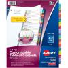 imageAvery AZ Dividers for 3 Ring Binders 26 Tabs per Set Customizable Table of Contents Multicolor Arched Tabs Great for Organizing Reports Projects and More 11844