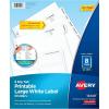 imageAvery Big Tab Printable Large White Label Dividers with Easy Peel 8 Tabs 20 Sets 1444120 sets